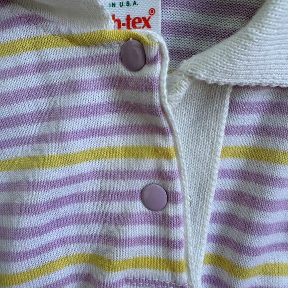 Vtg 1990s Healthtex Made in USA Striped Dress 4T - Picture 5 of 8